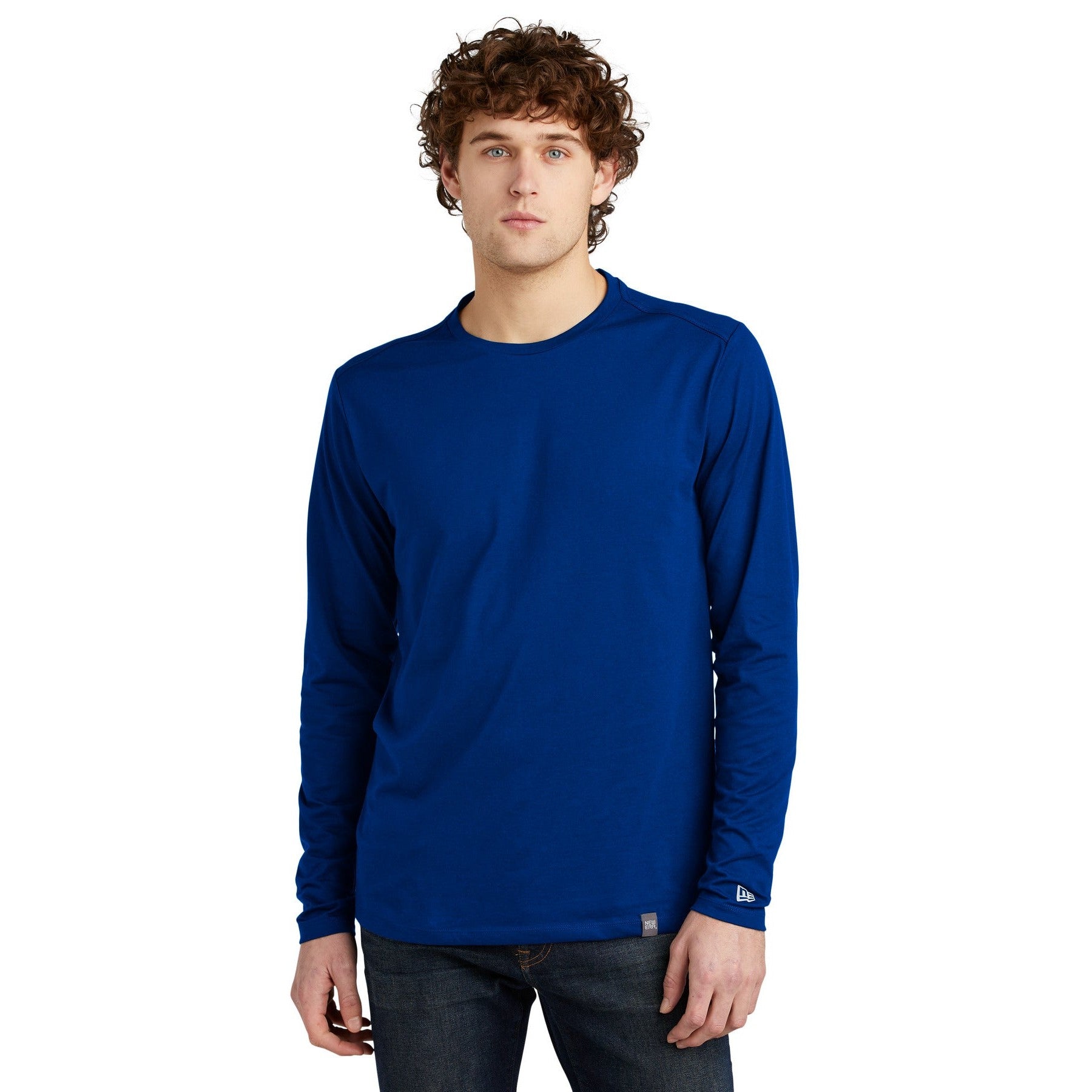 New Era-New Era ® Heritage Blend Long Sleeve Crew Tee. NEA102-MedTech-4